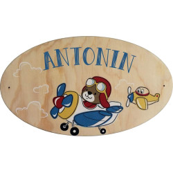 Plaque de Porte en bois personnalisée pour une Chambre d'enfant - Le prénom de la plaque en bois est personnalisable - cadeau