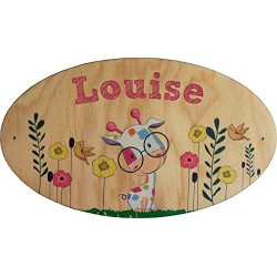 Plaque de Porte en bois personnalisée pour une Chambre d'enfant - Le prénom de la plaque en bois est personnalisable - cadeau