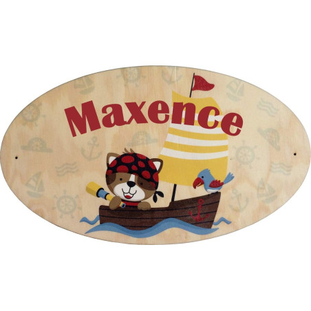 Plaque de Porte en bois personnalisée pour une Chambre d'enfant - Le prénom de la plaque en bois est personnalisable - cadeau