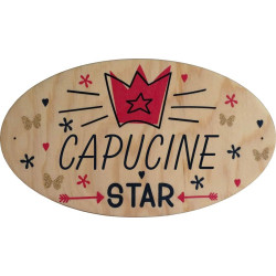 Plaque de Porte en bois personnalisée pour une Chambre d'enfant - Le prénom de la plaque en bois est personnalisable - cadeau