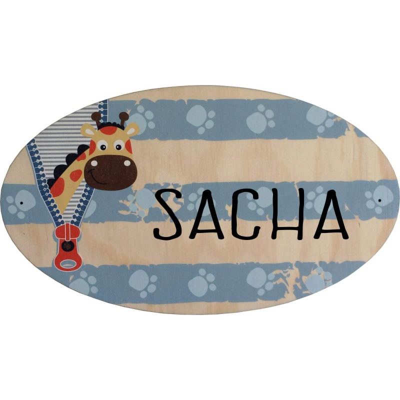 Plaque de Porte en bois personnalisée pour une Chambre d'enfant - Le prénom de la plaque en bois est personnalisable - cadeau