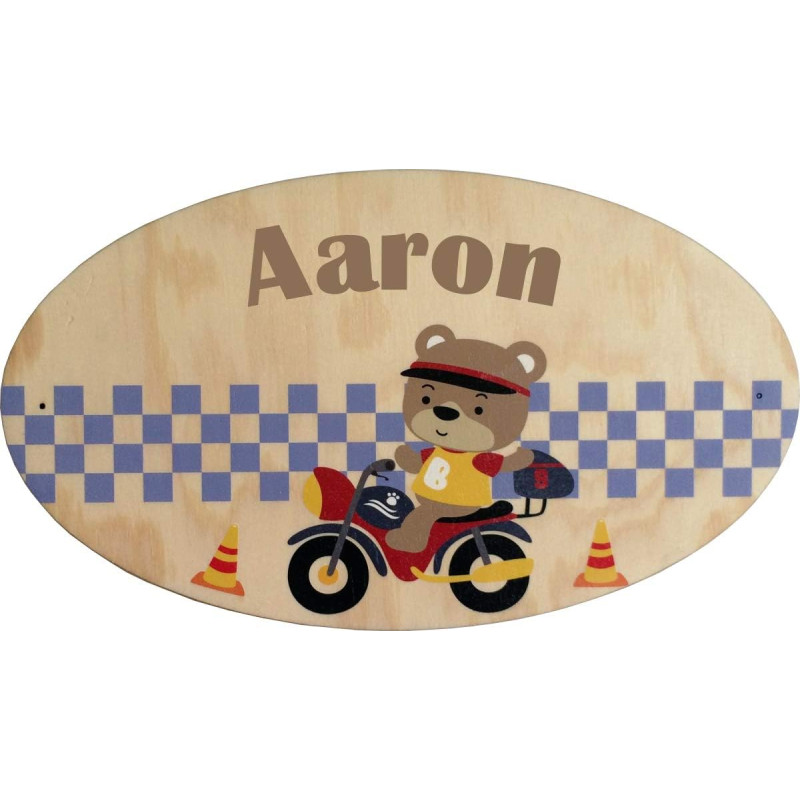 Plaque de Porte en bois personnalisée pour une Chambre d'enfant - Le prénom de la plaque en bois est personnalisable - cadeau