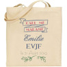 Tote Bag EVJF Personnalisé – Call me Madame – Cadeau souvenir original Enterrement de Vie de Jeune Fille pour une journée