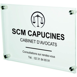 Gravure Events Plaque Professionnelle Avocat – Cabinet d'avocats associés – Personnalisée en Ligne – Personnalisation Fixations