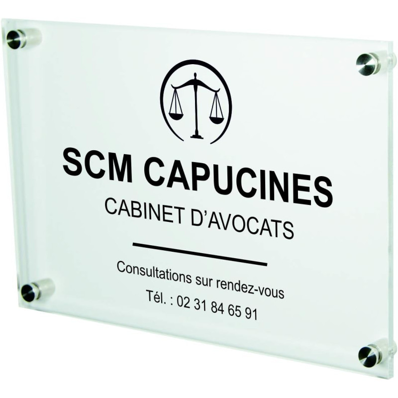 Gravure Events Plaque Professionnelle Avocat – Cabinet d'avocats associés – Personnalisée en Ligne – Personnalisation Fixations