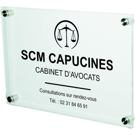 Gravure Events Plaque Professionnelle Avocat – Cabinet d'avocats associés – Personnalisée en Ligne – Personnalisation Fixations