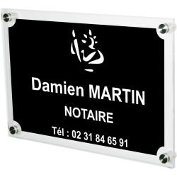 Plaque Professionnelle Notaire & associés pour Office Notarial Logo Etude Notariale – Personnalisée en ligne – Personnalisation