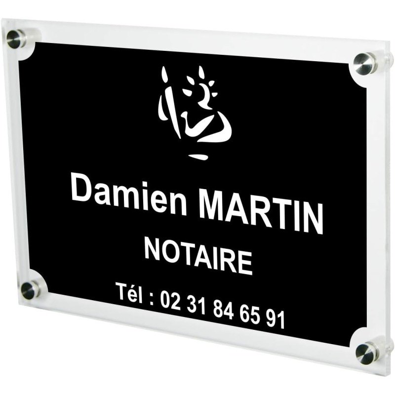 Plaque Professionnelle Notaire & associés pour Office Notarial Logo Etude Notariale – Personnalisée en ligne – Personnalisation