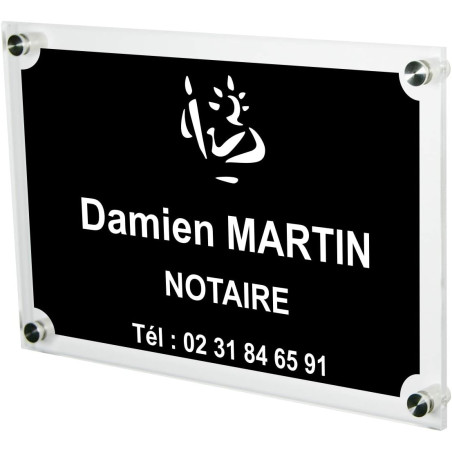 Plaque Professionnelle Notaire & associés pour Office Notarial Logo Etude Notariale – Personnalisée en ligne – Personnalisation