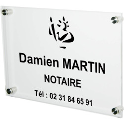 Plaque Professionnelle Notaire & associés pour Office Notarial Logo Etude Notariale – Personnalisée en ligne – Personnalisation