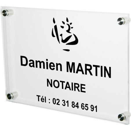 Plaque Professionnelle Notaire & associés pour Office Notarial Logo Etude Notariale – Personnalisée en ligne – Personnalisation