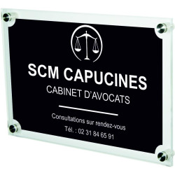Gravure Events Plaque Professionnelle Avocat – Cabinet d'avocats associés – Personnalisée en Ligne – Personnalisation Fixations