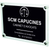 Gravure Events Plaque Professionnelle Avocat – Cabinet d'avocats associés – Personnalisée en Ligne – Personnalisation Fixations