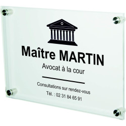 Gravure Events Plaque Professionnelle Avocat – Cabinet d'avocats associés – Personnalisée en Ligne – Personnalisation Fixations