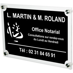 Plaque Professionnelle Notaire & associés pour Office Notarial Logo Etude Notariale – Personnalisée en ligne – Personnalisation
