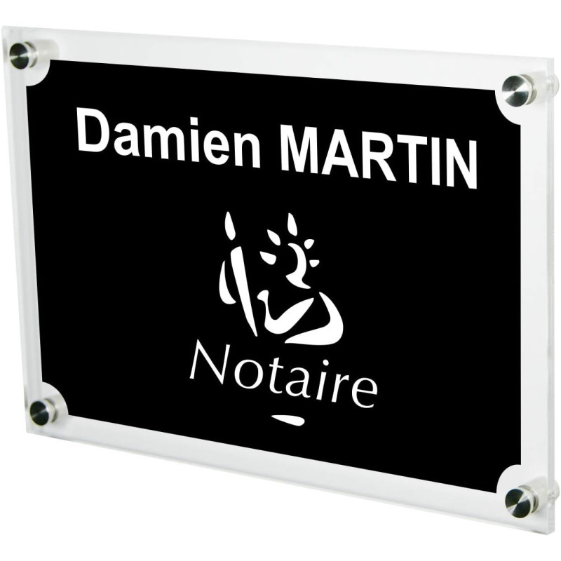 Plaque Professionnelle Notaire & associés pour Office Notarial Logo Etude Notariale – Personnalisée en ligne – Personnalisation