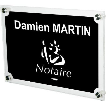 Plaque Professionnelle Notaire & associés pour Office Notarial Logo Etude Notariale – Personnalisée en ligne – Personnalisation