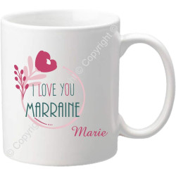 Gravure Events Tasse Mug - Cadeau personnalisé pour Marraine de la part de son filleul (filleule) pour anniversaire, noël