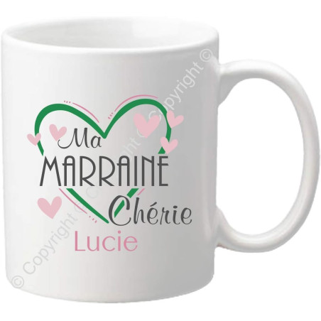 Gravure Events Tasse Mug - Cadeau personnalisé pour Marraine de la part de son filleul (filleule) pour anniversaire, noël