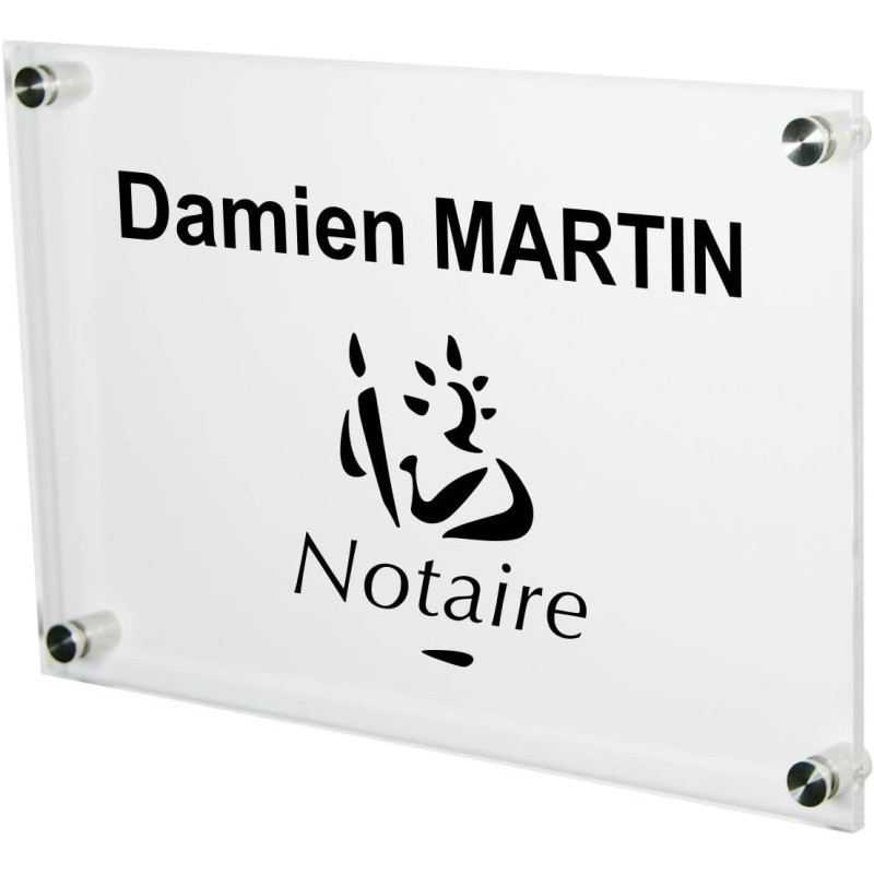 Plaque Professionnelle Notaire & associés pour Office Notarial Logo Etude Notariale – Personnalisée en ligne – Personnalisation