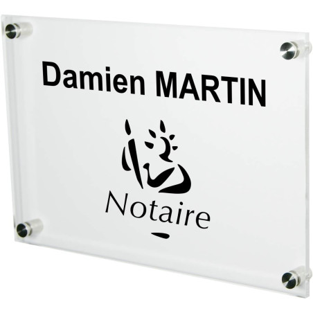 Plaque Professionnelle Notaire & associés pour Office Notarial Logo Etude Notariale – Personnalisée en ligne – Personnalisation