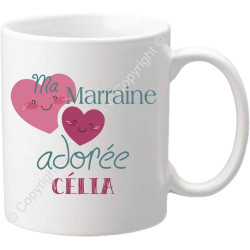 Gravure Events Tasse Mug - Cadeau personnalisé pour Marraine de la part de son filleul (filleule) pour anniversaire, noël