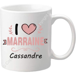 Gravure Events Tasse Mug - Cadeau personnalisé pour Marraine de la part de son filleul (filleule) pour anniversaire, noël