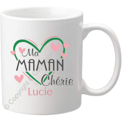 Gravure Events Mug personnalisé Maman – Ma Maman Chérie – Cadeau d'anniversaire, noël, fête des mères – Mug 68