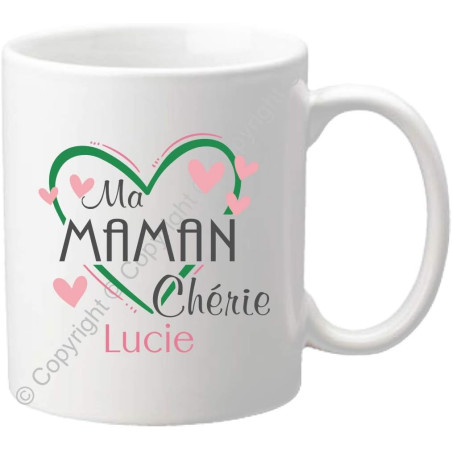 Gravure Events Mug personnalisé Maman – Ma Maman Chérie – Cadeau d'anniversaire, noël, fête des mères – Mug 68