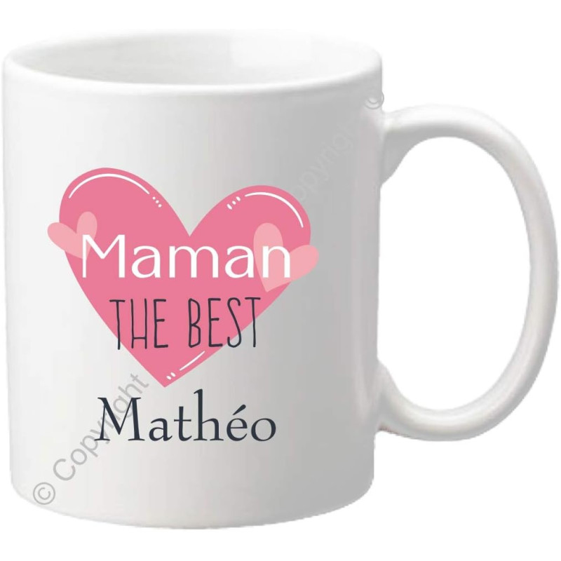 Gravure Events Mug personnalisé Maman – Maman The Best – Cadeau d'anniversaire, noël, fête des mères – Mug 67
