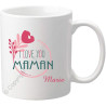 Gravure Events Mug personnalisé Maman – I love you Maman – Cadeau d'anniversaire, noël, fête des mères – Mug 66