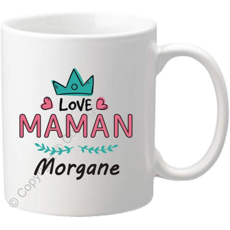 Gravure Events Mug personnalisé Maman – Love Maman – Cadeau d'anniversaire, noël, fête des mères – Mug 72