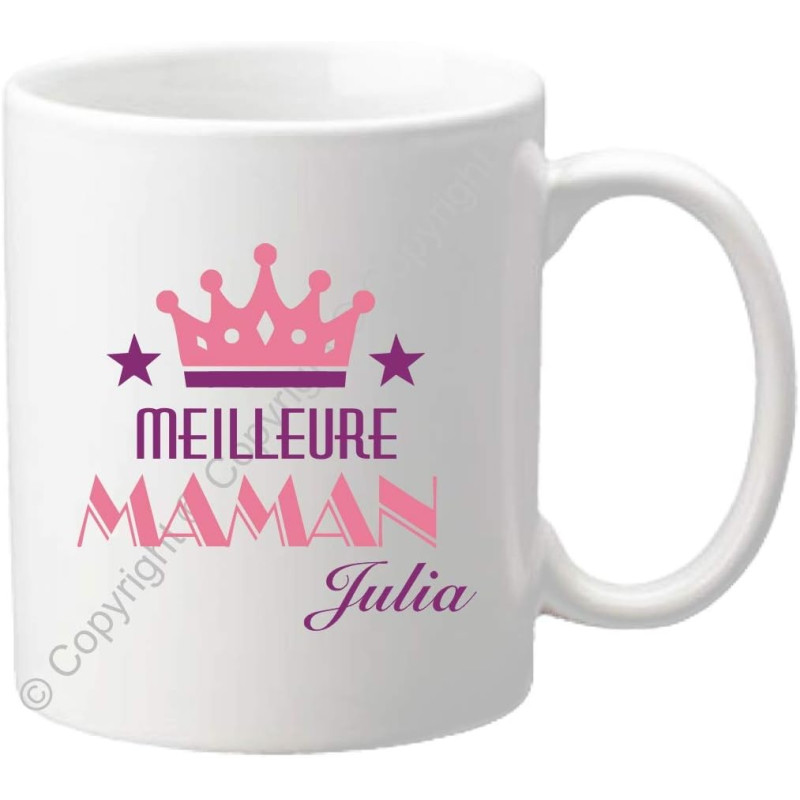 Gravure Events Mug personnalisé Maman – Meilleure Maman – Cadeau d'anniversaire, noël, fête des mères – Mug 70