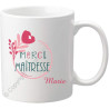 Gravure Events Cadeau Maîtresse Mug - Tasse Personnalisée originale pour maîtresses d'école avec prénom de l'enfant - Fin Année