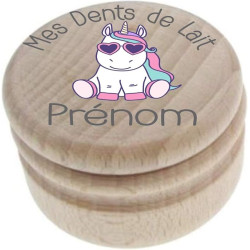 Boîte à Dents de Lait en Bois - Fabrication Française - Personnalisée avec le Prénom de l'Enfant + Texte Personnalisable