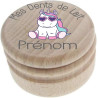 Boîte à Dents de Lait en Bois - Fabrication Française - Personnalisée avec le Prénom de l'Enfant + Texte Personnalisable
