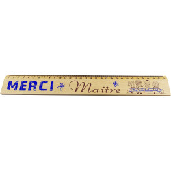 Règle en Bois - Merci Maître pour cette belle année - Cadeau Maître d'école