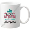 Gravure Events Mug Tasse – Super ATSEM - Cadeau Atsem Personnalisable avec le prénom de l'enfant - Cadeau Original Fin d'Année