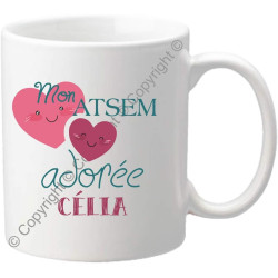 Gravure Events Mug Tasse - Mon ATSEM adorée - Cadeau Atsem Personnalisable avec le prénom de l'enfant - Cadeau Original Fin