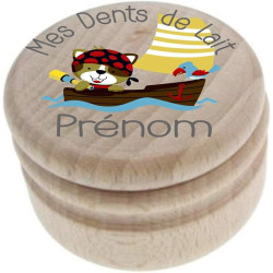 Gravure Events Boîte à Dents de Lait en Bois - Fabrication Française - Personnalisée avec le Prénom de l'Enfant + Texte