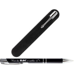 Stylo BAC – Roi du BAC à sable + Pochette Velours - Cadeau baccalauréat Bachelier à offrir lors de l'annonce des résultats ou