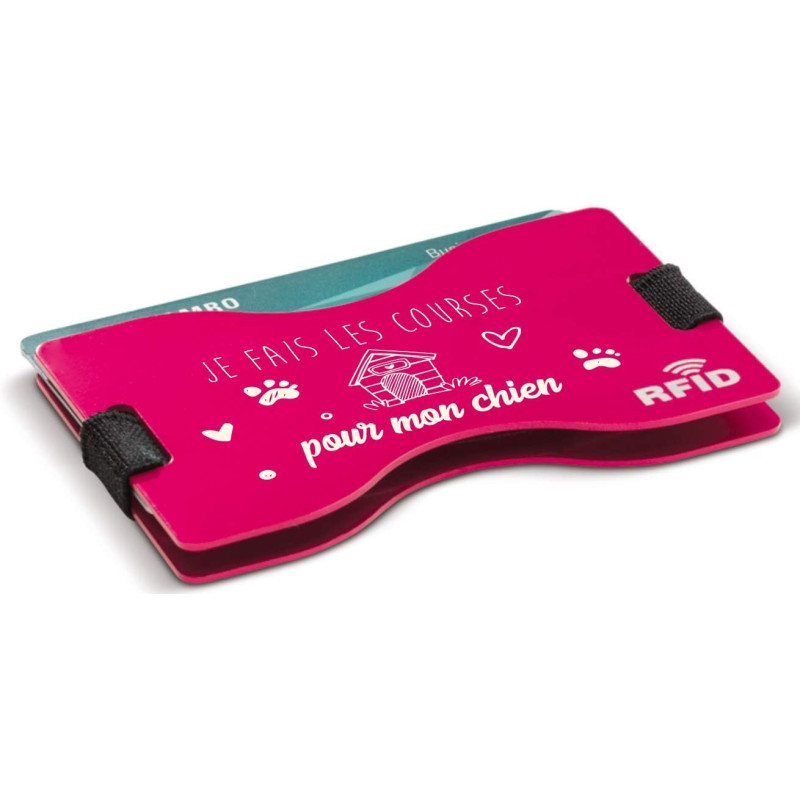 Je Fais Les Courses pour Mon Chien – Protection de Carte bancaire Anti Piratage en Aluminium – Anti RFID Anti Fraude
