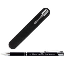 Stylo gravé – La plus chouette des Mamies + Pochette cadeau