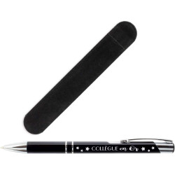 Stylo Collègue en Or + pochette Cadeau