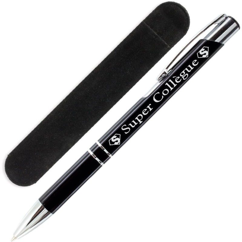 Stylo Super Collègue + pochette Cadeau