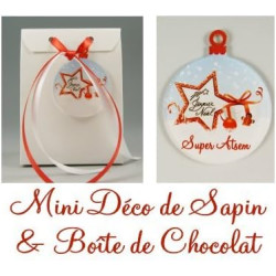 Boite de Chocolat & Déco de Sapin Joyeux Noël Super ATSEM – Cadeau de Noël