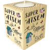Bougie personnalisée Super Atsem Merci - Cadeau Atsem Personnalisable avec Le prénom de l'enfant - Cadeau Original Fin d'Année