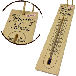 Thermomètre en Bois pour Mamie – un beau cadeau original pour Mamy – Fête des Grands mères, Anniversaire, Noël – Thermomètre