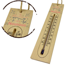 Thermomètre en Bois pour Nounou – un beau cadeau original pour la nourrice de votre enfant – Fête des Nounous en novembre