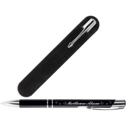 Stylo ATSEM – Meilleure ATSEM avec sa pochette velours - Cadeau ATSEM école classe maternelle